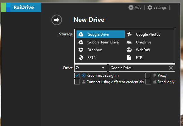 RaiDrive – Biến Google Drive thành ổ đĩa riêng